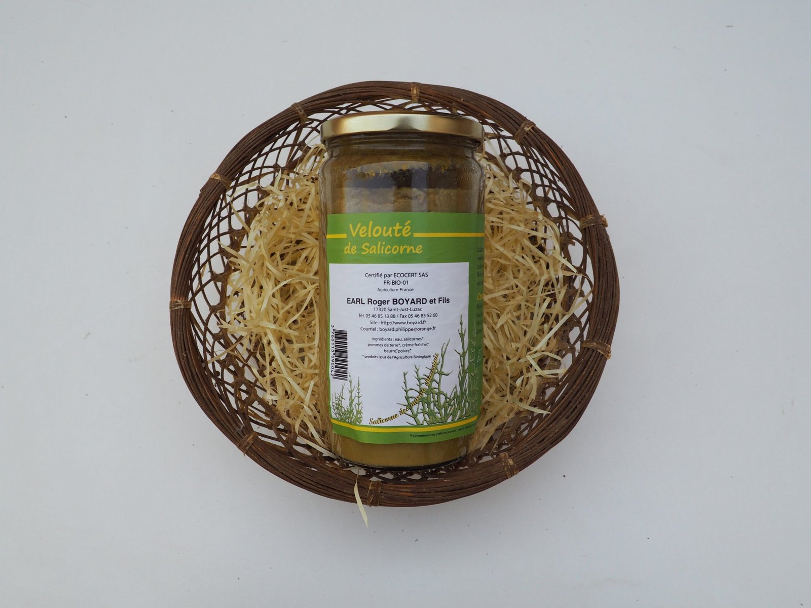 Carton de 6 bocaux de Velouté de salicornes